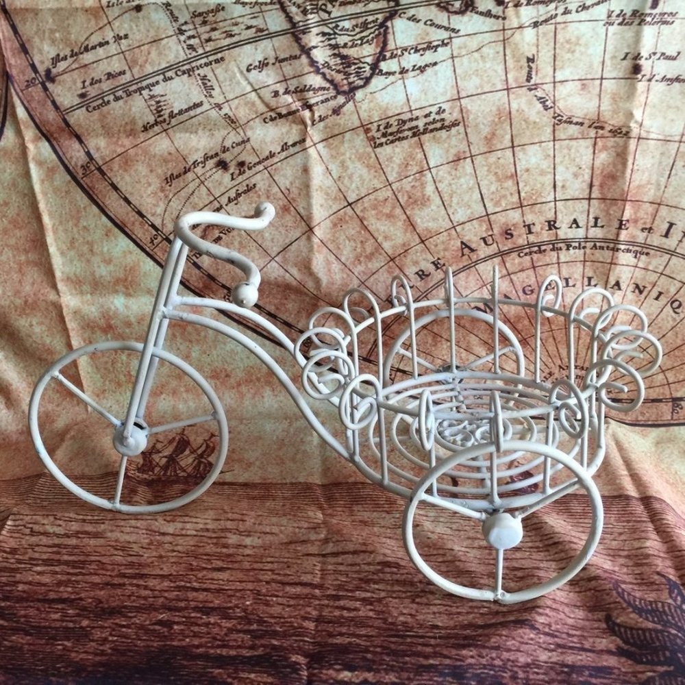 Wrought Iron Tricycle Plant Stand